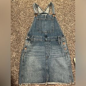 Denim overall dress